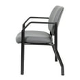thumbnail image 6 of Boss Office Products Big and Tall Antimicrobial Vinyl 500 lbs. Weight Capacity Guest Reception Chair, Grey/Black, 6 of 9