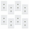 thumbnail image 1 of Paquete de 8 Placas de Pared Ethernet de 2 Puertos, Cat6 Hembra A Hembra Conector de Pared RJ45 Acoplador en LíNea Salida de Pared,, 1 of 5
