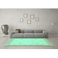 thumbnail image 3 of Ahgly Company Indoor Rectangle Abstract Turquoise Blue Modern Area Rugs, 4' x 6', 3 of 4
