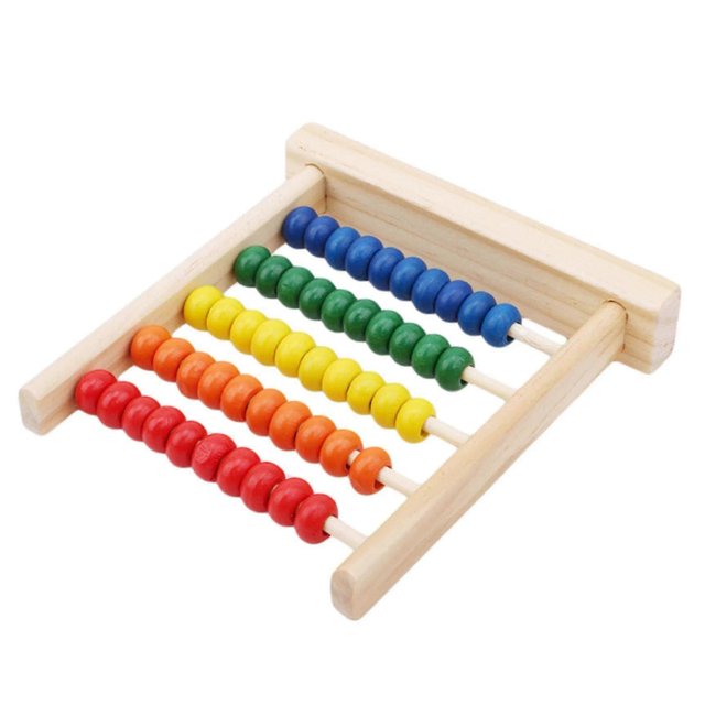 2026 Small Wooden Abacus Colorful Early Educational Kids Math Numbers Counting Calculating Toy