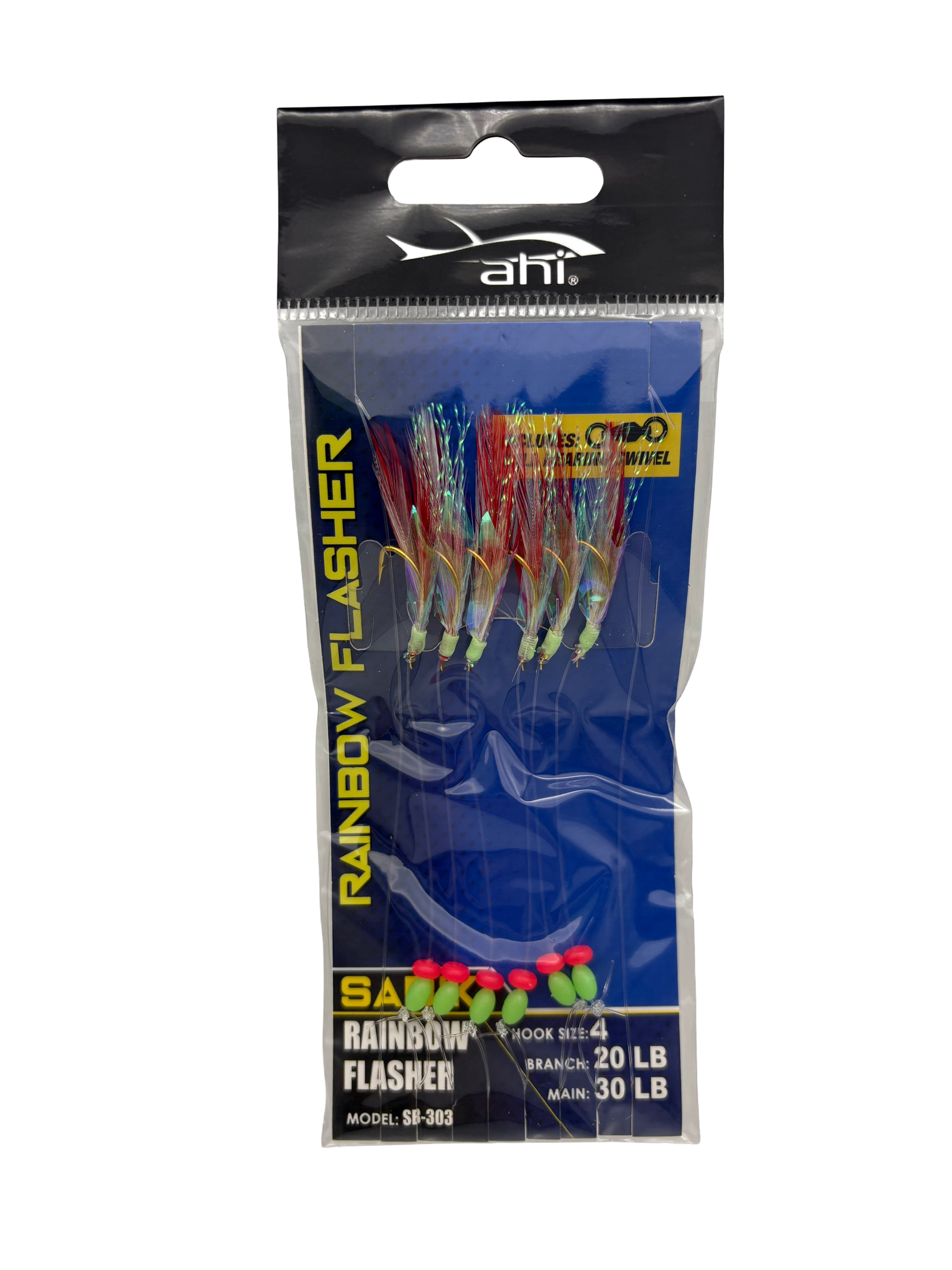 Promar Rainbow Flasher Sabiki Rig, Size 4 Gold Hooks