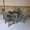 thumbnail image 2 of Highwood's 42" x 42" Square 5-pc Weatherly Dining Set - Dining Height, Outdoor, Eco-friendly, Synthetic Wood, 2 of 9
