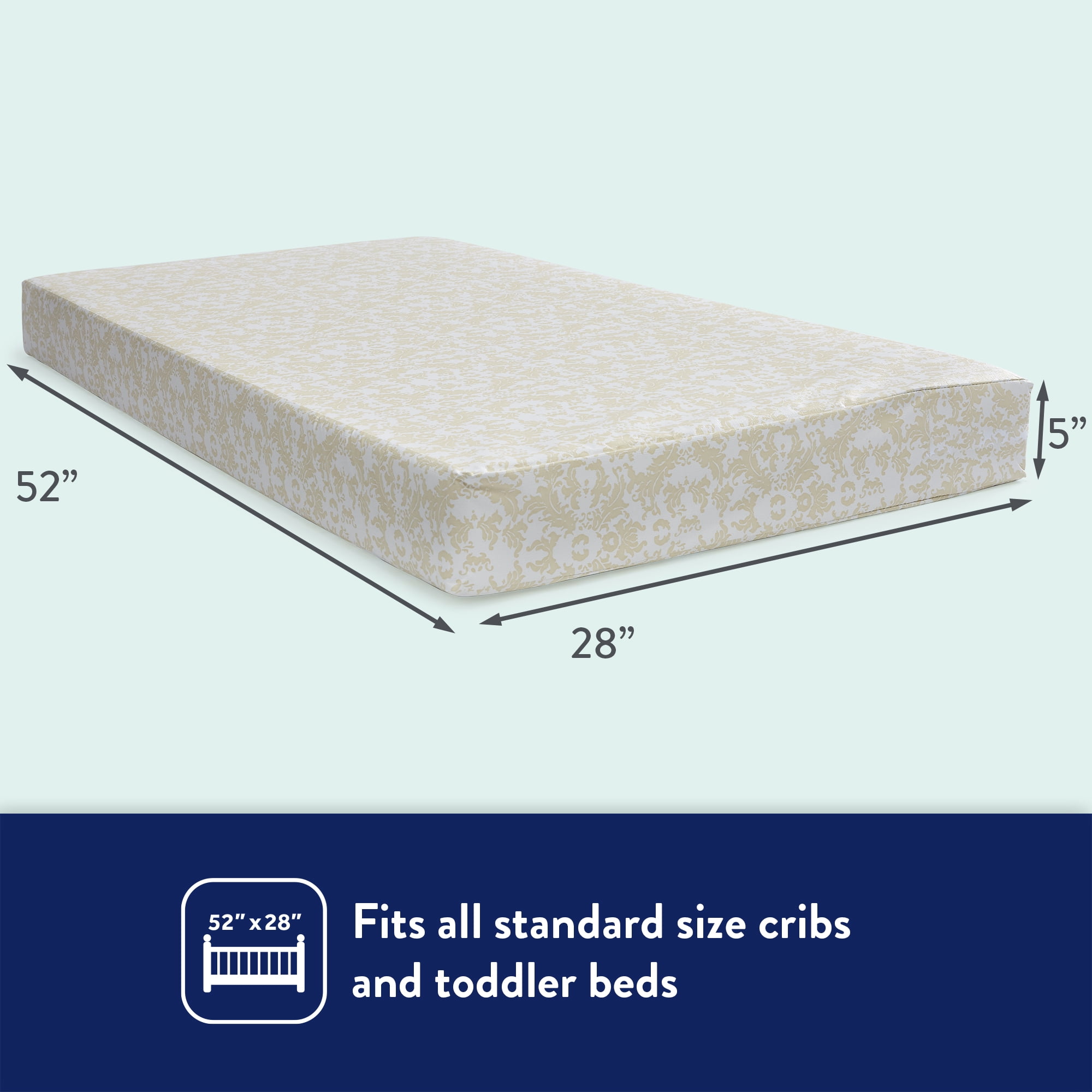 Kolcraft Fresh Start Premium Foam Baby Crib Mattress, Waterproof