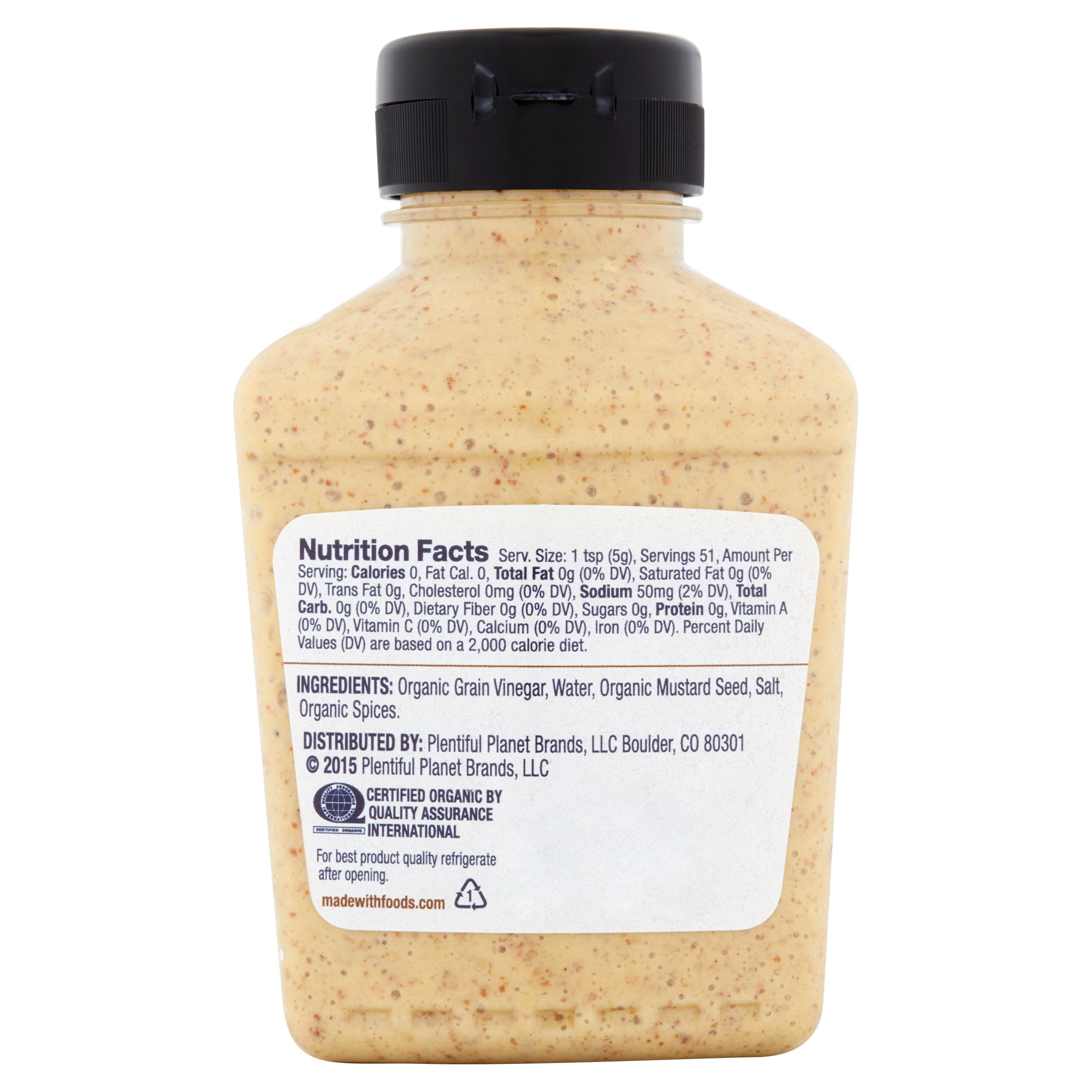 Made-With Organic Stoneground Mustard, 9 oz, 6 pack