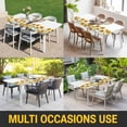 thumbnail image 5 of Modern Elephants Table Cloths for 8 Foot Rectangle Tables, Spring Summer Watercolor Sunflowers Daisy Patio Waterproof Elastic Fitted Tablecloths, Washable Rectangular Table Cover for Camping, 5 of 8