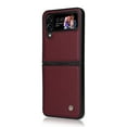 thumbnail image 4 of Mantto Leather Case for Samsung Galaxy Z Flip 4, Slim Luxury PU Leather Folding Cover with Magnetic Attraction Soft Silicone Shockproof Protective Case for Samsung Galaxy Z Flip 4,Winered, 4 of 8