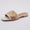 MULTI PINK, variant on Square Toe Slides Women Rhinestone Beaded Flat Sandals Hand Woven Embroidered Slip on Loafers Dressy Beach Shoes