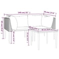 thumbnail image 4 of vidaXL 3 Piece Garden Lounge Set with Cushions Grey Poly Rattan, 4 of 5