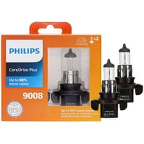 Philips CoreDrive Plus 9008/H13 Halogen Headlight Bulbs, 2 Pack, Fits Select Vehicles
