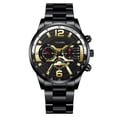 thumbnail image 1 of Fashion Sport Men's Stainless Steel Steel Band Quartz Analog Wrist Watch, 1 of 8