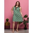 thumbnail image 2 of Plus Size Geometric Collared Sleeveless Mini Dress, 2 of 3