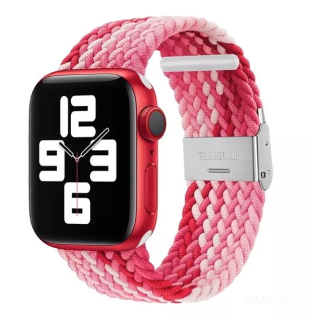 Correa Nylon Trenzado + Hebilla Unisex M / L 42-44-45-49 mm Para Apple Watch Compatible Con Todas Las Series