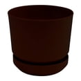 thumbnail image 2 of Maceta Edenika Formec con Plato Contemporánea 10 Pulgadas Chocolate, 2 of 4