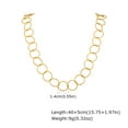 thumbnail image 2 of VNOX Chunky Gold Necklace for Women: Gold Plated Loop Chain Link Statement Choker Necklace for Women - Chunky Fashion Pendant Jewelry, 2 of 6