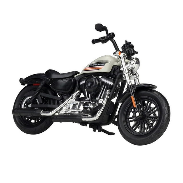 For: Harley 2018 1:18 Special Motorcycle Simulation Gift Collection, a collector's item crafted with superelastic NiTi alloy for durability and shock absorption. This motorcycle model features realistic lighting design, enhancing its aesthetic appeal and functionality. Detailed components include handlebars, wheels, and exhaust pipes, making it ideal for display or filming purposes.