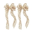 thumbnail image 2 of Christmas Ribbon Wreath Bows for Front Door and Tree Decor, Sturdy Polyester, Indoor Outdoor Holiday Decoration, Assorted Colors, 2-Pack, 2 of 6