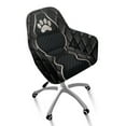 thumbnail image 2 of FOR U DESIGNS Dog Paw Pattern Dining Chair Slipcovers Leather-Like Texture Office Chair Slipcovers Bar Stool Protector with Armrest, Swivel Armchair Covers Furniture Protector, 2 of 8