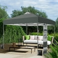 thumbnail image 2 of Alpha Joy 10x10ft Pop-up Canopy Instant Outdoor Canopy Tent Portable Straight Leg Shelter with Roller Bag for Outside, Gray, 2 of 8