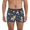 thumbnail image 2 of Goofa Space Cars Printed Men's Boxer Briefs Underwear, Moisture-Wicking Underwear, Trunk,Soft and Breathable Cotton Underwear-Large, 2 of 9