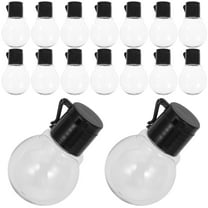 Homoyoyo 20Pcs Transparent Globe Bulb Decorations ABS Material Replacement Light Bulbs for Home and Party Use