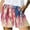 Orange, variant on IROINNID Shorts for Women Summer Independence Day Printed Multi Pocket Lace Up Shorts Pants,Orange
