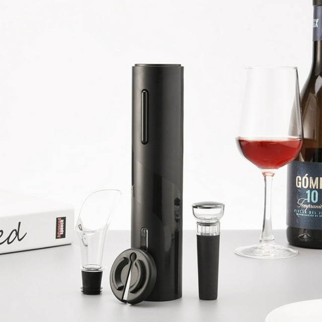 XWSHYW Abridores Juego de Abridor de Botellas, Abridor de Botellas de Vino Automático Inteligente Negro