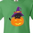 thumbnail image 4 of Inktastic Black Cat, Pumpkin, Cat With Witch Hat, Halloween Youth T-Shirt, 4 of 5