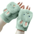 thumbnail image 2 of Womens Fox Gloves Winter Plush FauxFur Cute Mitten, 2 of 5
