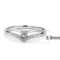 thumbnail image 2 of Womens Rings High polished (no plating) Stainless Steel Ring with AAA Grade CZ in Clear DA030, 2 of 4