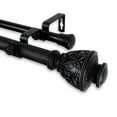 thumbnail image 3 of 1" Dia Adjustable 28"-48" Double Curtain Rod with Rian Finials - Black,(100-09-282-D), 3 of 3