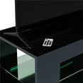 thumbnail image 6 of NTense LED TV Stand with Glass Shelves for TVs up to 55", Black Gloss, 6 of 16