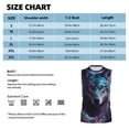 thumbnail image 4 of Daiia Purple Sky Wolf Printed Men's Tank Tops,Casual Soft Sleeveless Gym Muscle Shirts Bodybuilding Tee-Small, 4 of 8