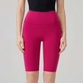 thumbnail image 6 of Mlzmgr Women's Short Leggings 8'' Elastic Waist Yoga Running Base Layer High Waisted Butt Lifting, 6 of 7