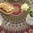 thumbnail image 5 of Indianhippie Rectangular Tablecloth 60x84 Inch, Boho Bohemian Psychedelic PeacockMandala Washable Seasonal Table Cover for Party Picnic Dinner Decor, 5 of 6
