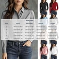 thumbnail image 3 of biudgviw Womens Dress Shirts Formal Fit Long Sleeve Tunic Tops Casual Button Down Collared Satin Blouse for Work Office, 3 of 7
