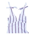 thumbnail image 3 of Traje de Baño Ocean Pacific para Mujer Completo con Nudo en Tirante, Cuello V, Estampado a Rayas Multicolor Talla M, 3 of 4