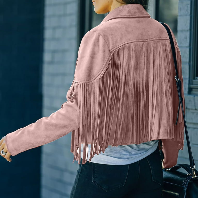 Fringe Jacket Women Western,Women's Suede Fringe Jacket Long Sleeve Slim Faux Leather Boyfriend Cropped Top with Tassles,Womens Fringe Vest Faux Suede Fringe Jacket Women Western,Women's Suede Fringe Jacket Long Sleeve Slim Faux Leather Boyfriend Cropped Top with Tassles,Womens Fringe Vest Faux Suede