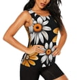 thumbnail image 2 of Fotbe Yellow White Daisy Pattern Blusas Sin Mangas para Mujer – Estilo Casual, Corte Suelto, Slim-Fit, Cuello Redondo Deportivo, Tops de Verano para Gimnasio y Yoga-X-Large, 2 of 7