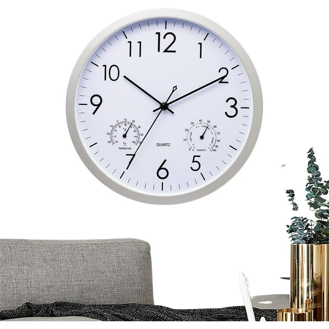 HELIAHOO Horloges Extérieures Étanches, Horloge Extérieure Élégante Température Humidité, Horloge Extérieure Polyvalente Étanche, Horloges Rétro pour Patio Intérieur et Extérieur, TSTRTD3JZYE5R5AQ8 CJ912-76364