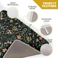thumbnail image 3 of Flowers Black Dish Drying Mat for Kitchen Counter 18 x 24 in,Absorbent Reversible Microfiber Drying Pad, Large Dishes Drainer Mats for Countertop Fast Dry Kitchen Accessories, 3 of 6