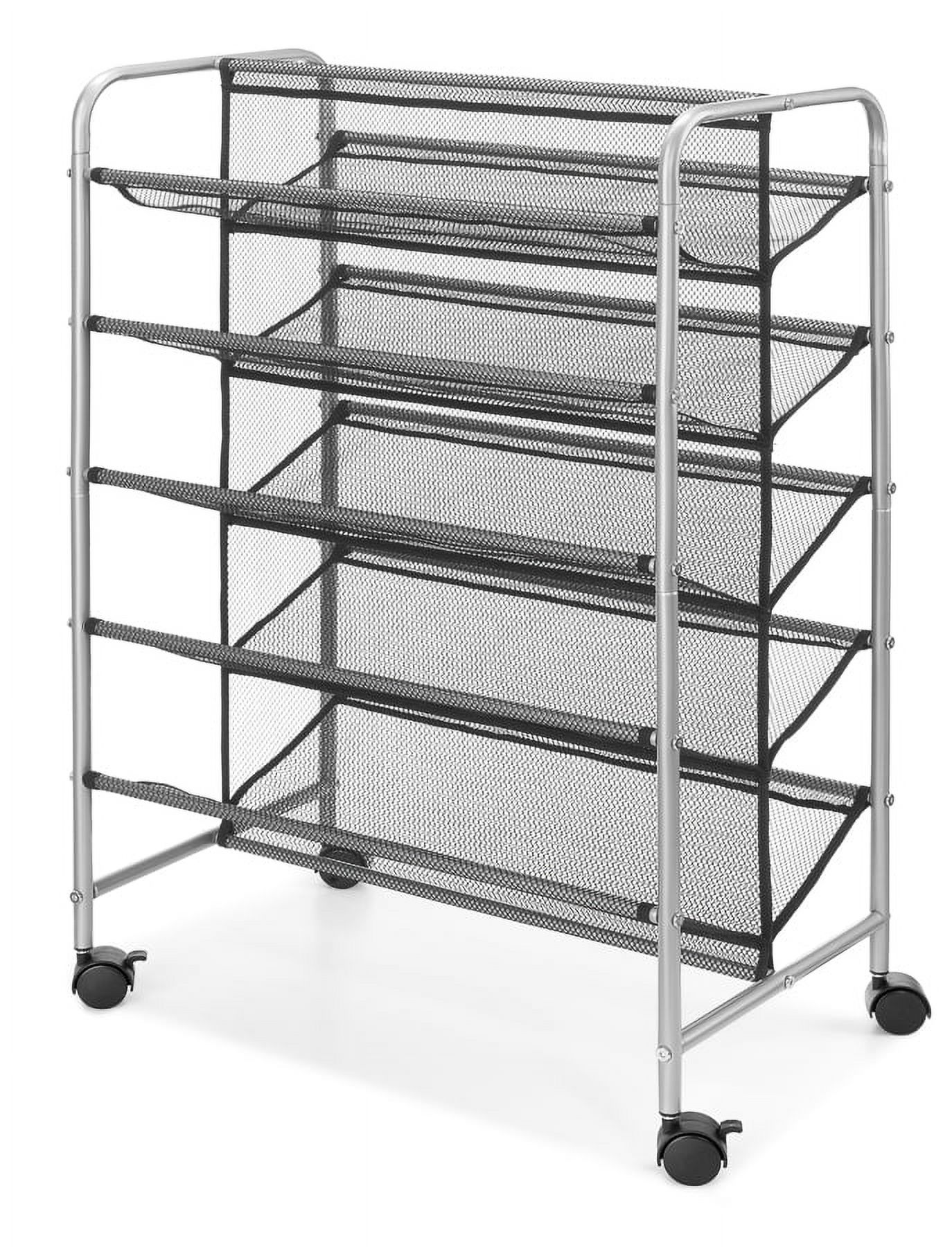 Mainstays 5-Tier Black Metal Mesh Shoe Rack, 30-Pair Capacity photo 1