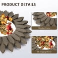 thumbnail image 6 of Farmhouse Wall Decor Mirror 12 inch Sunburst Boho Wood Mirror Rustic Home Decor Room Decoration for Bedroom Living Room Weathered Grey, 6 of 8