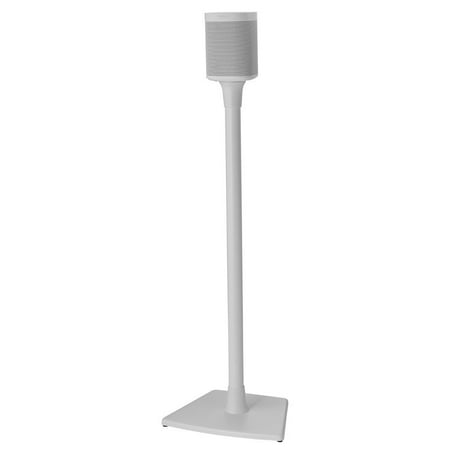 Center Speaker White Sanus Wireless Sonos Speaker Stand for Sonos One, PLAY:1, & PLAY:3 - Audio-Enhancing Design With Built-In Cable Management - Single Stand (White) - WSS21-W1 ()