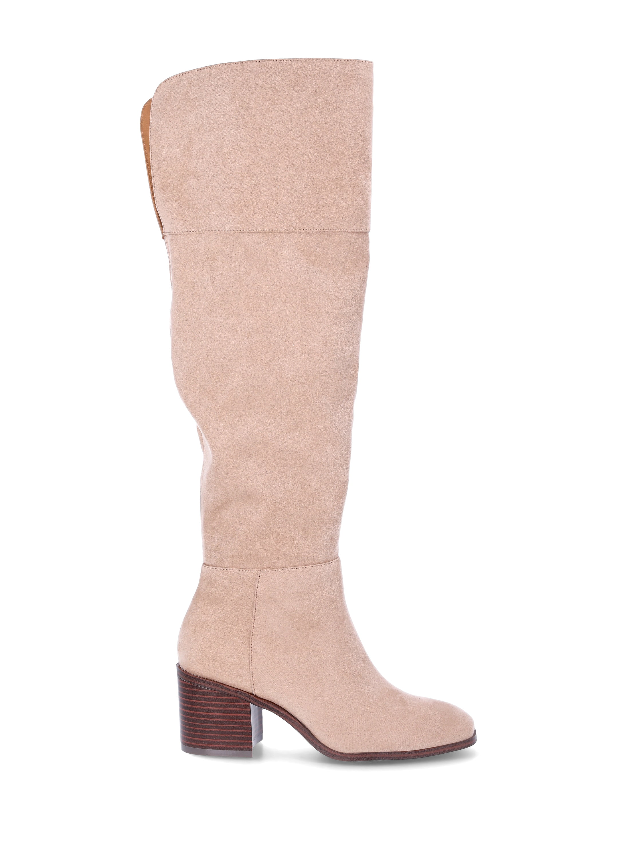 Time and Tru Women's Block Heel Over the Knee Boot, Wide Width Available