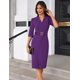 thumbnail image 3 of Vestido ajustado GRACE KARIN de manga 3/4 con bolsillos para mujer, 3 of 8