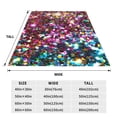 thumbnail image 3 of Fuzoiu Color Shiny Print Ultra-Soft Micro Fleece Blanket,All Seasons Flannel Throw, Lightweight Blanket for Bed, Sofa, Couch, Movie Night, Camping, and Travel-80"x60", 3 of 7