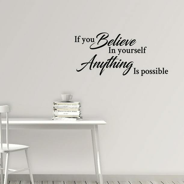 Empresal If You Believe In Yourself Inspirational Wall Sticker Quote Decal Art Mural Black 28 Empresal If You Believe In Yourself Inspirational Wall Sticker Quote Decal Art Mural Black 28