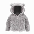 thumbnail image 3 of DJDLJWCJ Toddler Baby Boys Hooded Jacket Fleece Lined Warm Jacket Full Zipper Winter Coat Gray Size 12-18M, 3 of 5