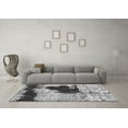 thumbnail image 3 of Ahgly Company Indoor Square Abstract Gray Modern Area Rugs, 3' Square, 3 of 4