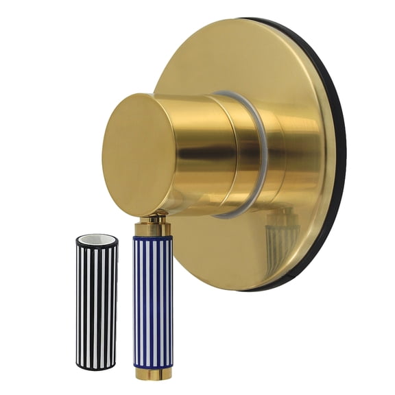 Kingston Brass KS4037KPS Verona Single-Handle Six-Way Diverter Valve with Round Trim Kit in Brushed Brass